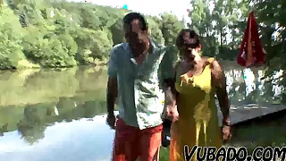 Matured COUPLE HAVING OUTDOOR FUN &excl;&excl;